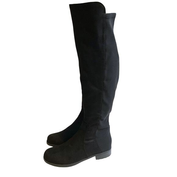 Unisa Boots Women's 7M Black Over The Knee Tall Riding Pull On Fabric Stretch - Picture 10 of 15